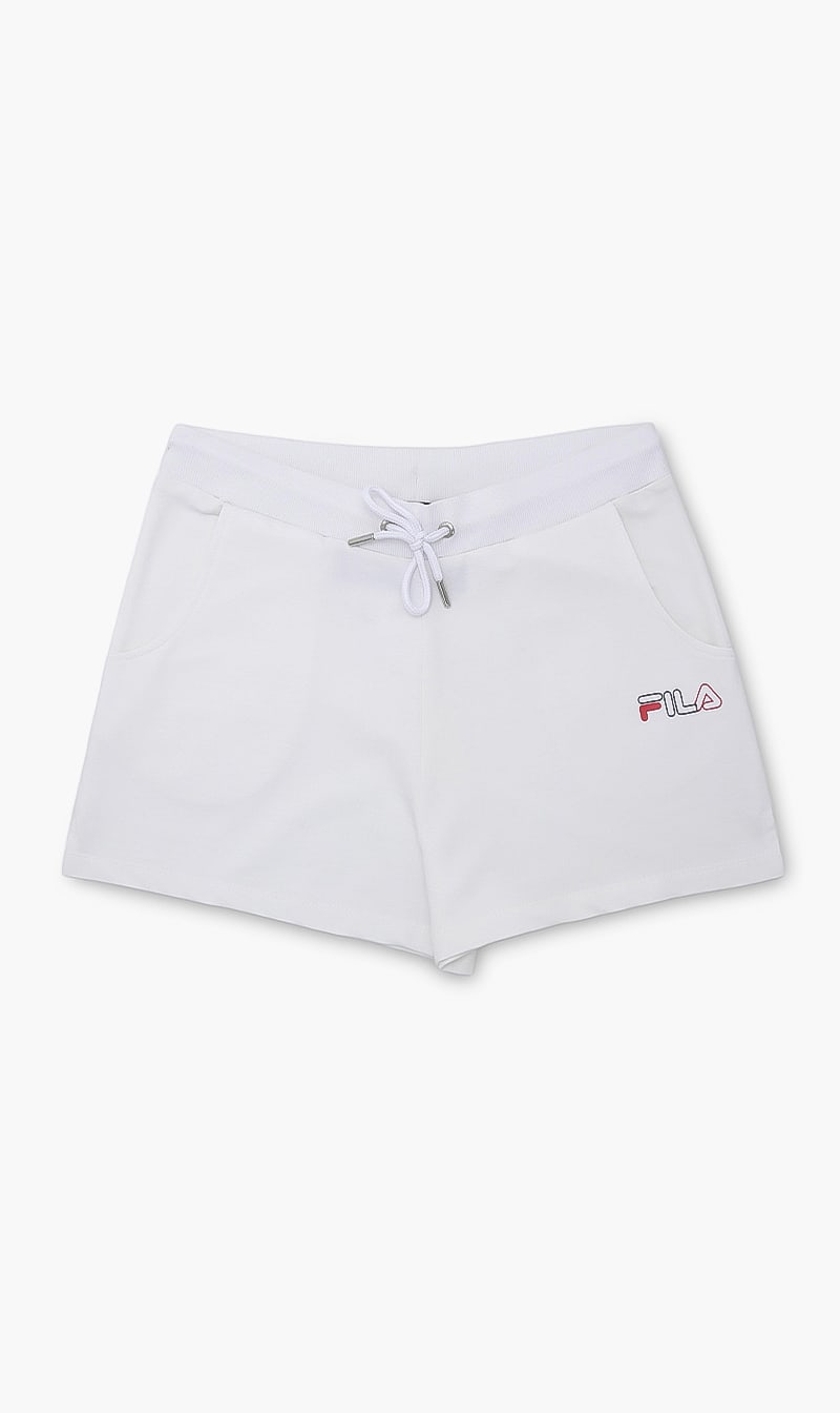 

Fila White Pavati Stripped Shorts for Women | The Deal Outlet