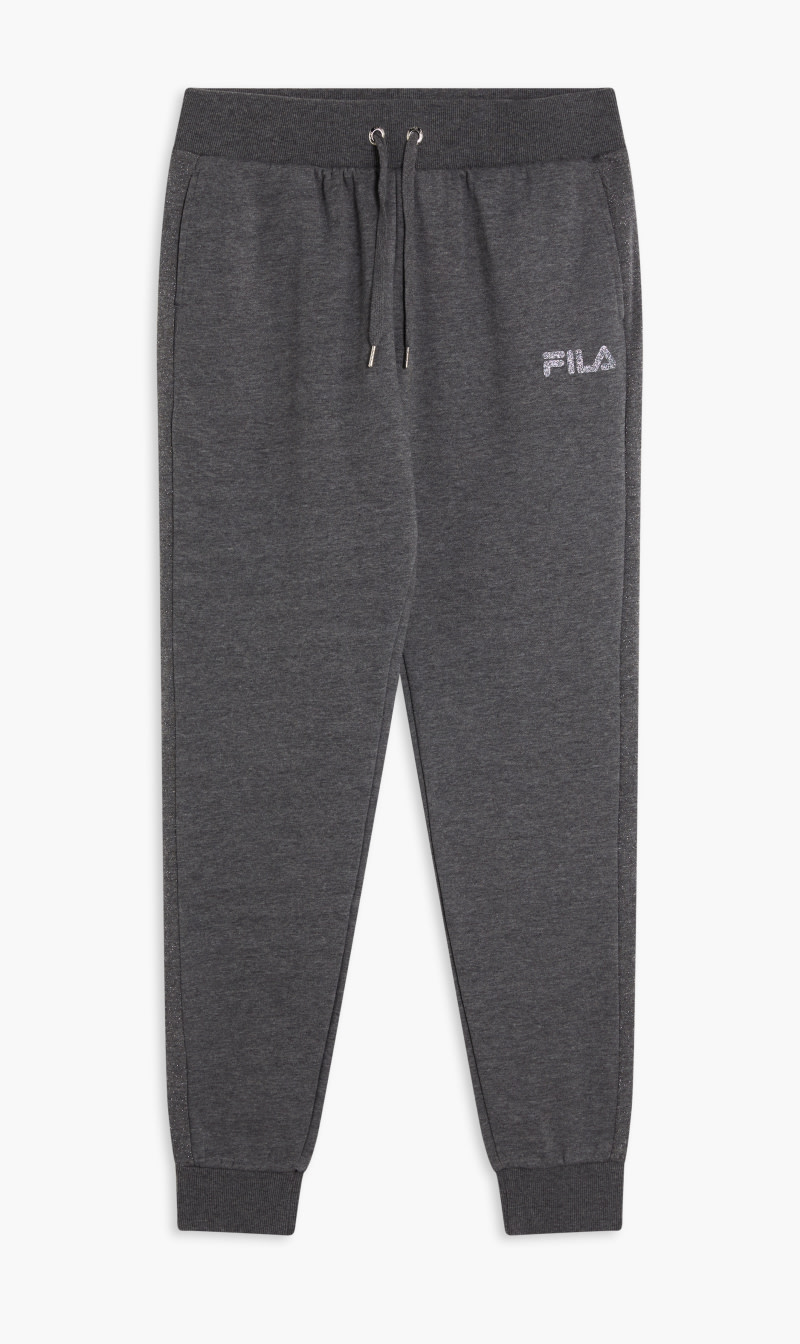 

Joggers With Lurex Fleece Panelong Sleeve On Side, Grey