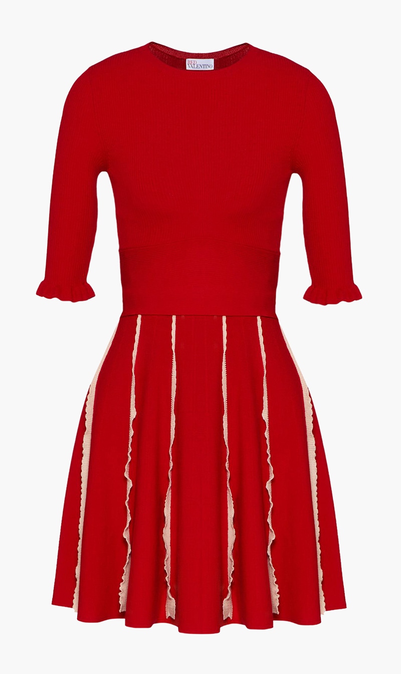 

Red Valentino Exclusive Capsule Ruffles Knit Dress