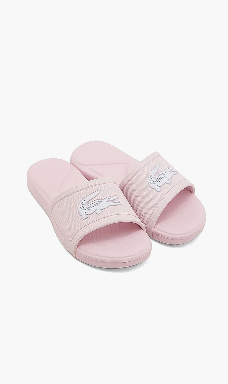 

Lacoste Pink Classic Logo Slides for Girls | The Deal Outlet