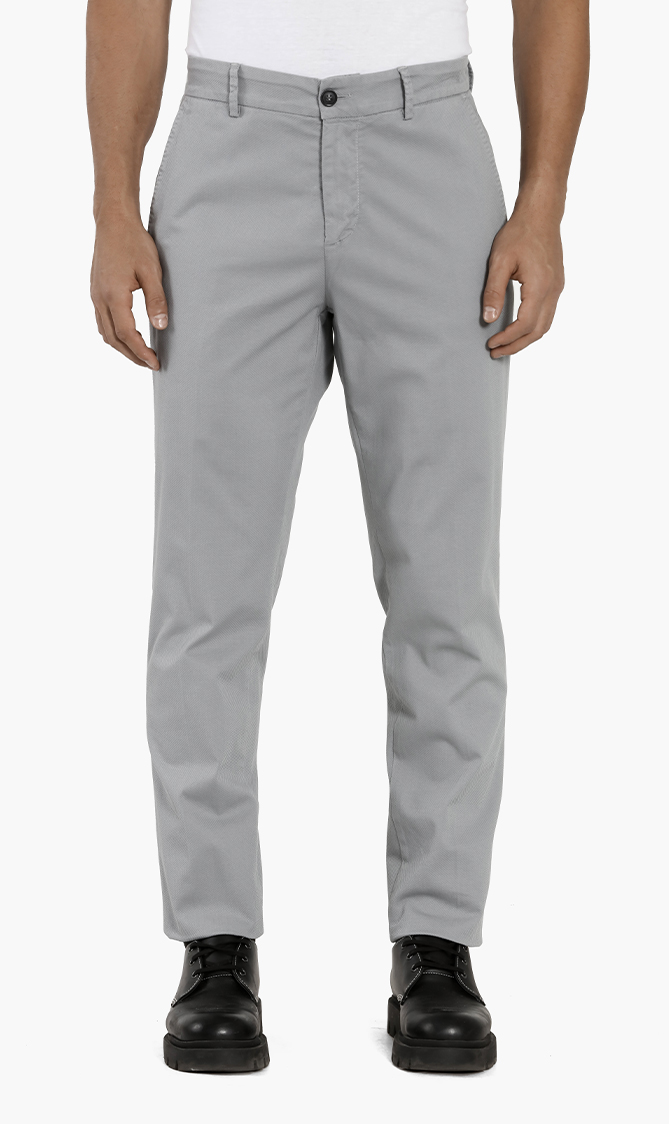 

Textured Cotton-blend Trouser, Grey