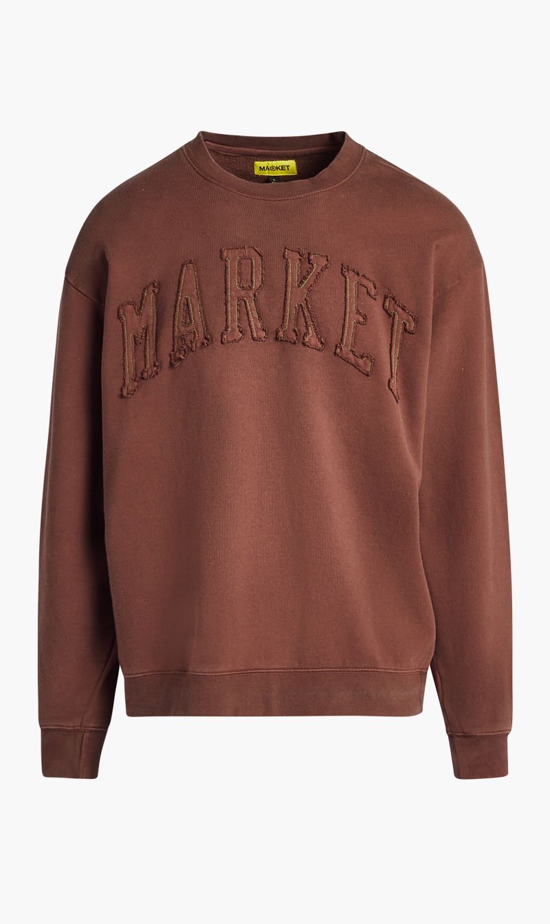 

Market Brown Market Vintage Wash Crewneck for Men | The Deal Outlet