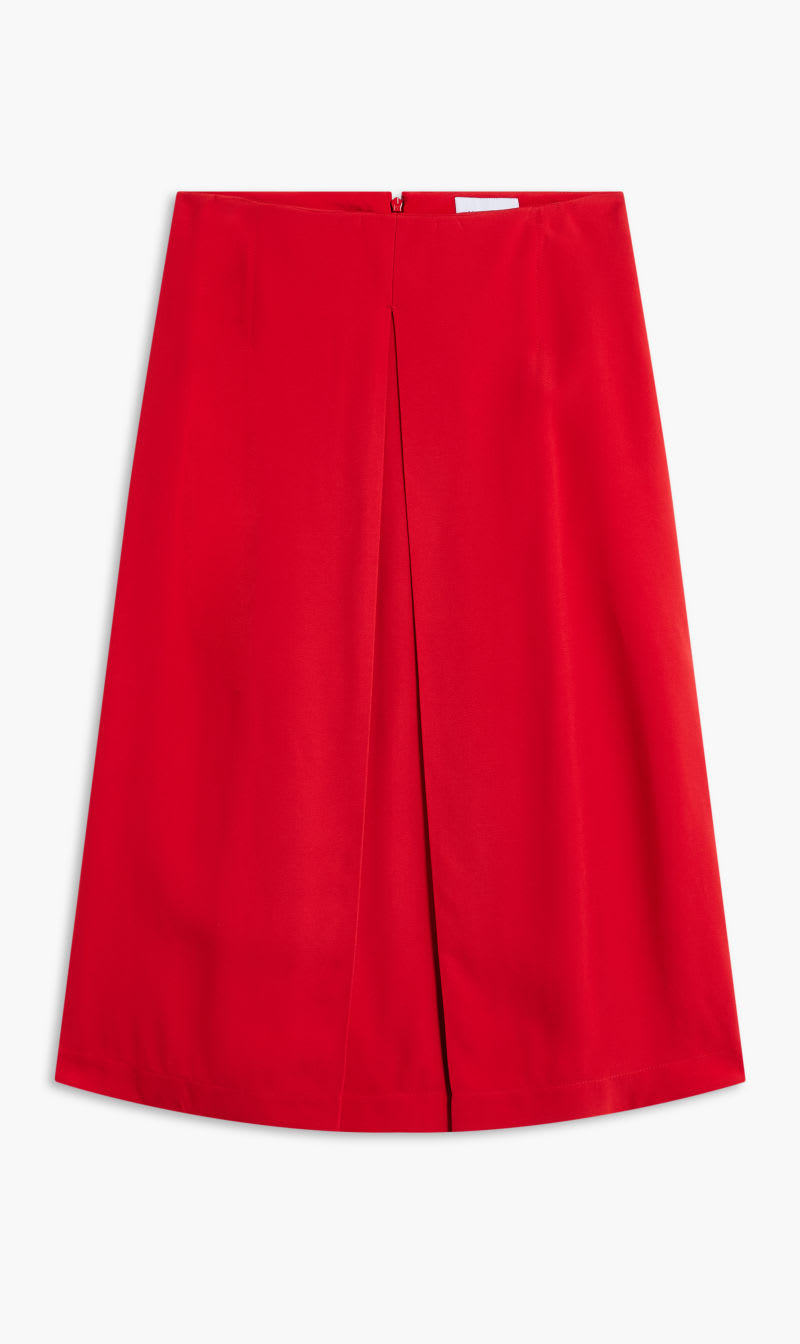 

Salvatore Ferragamo Red Viscose Cady Skirt for Women | The Deal Outlet