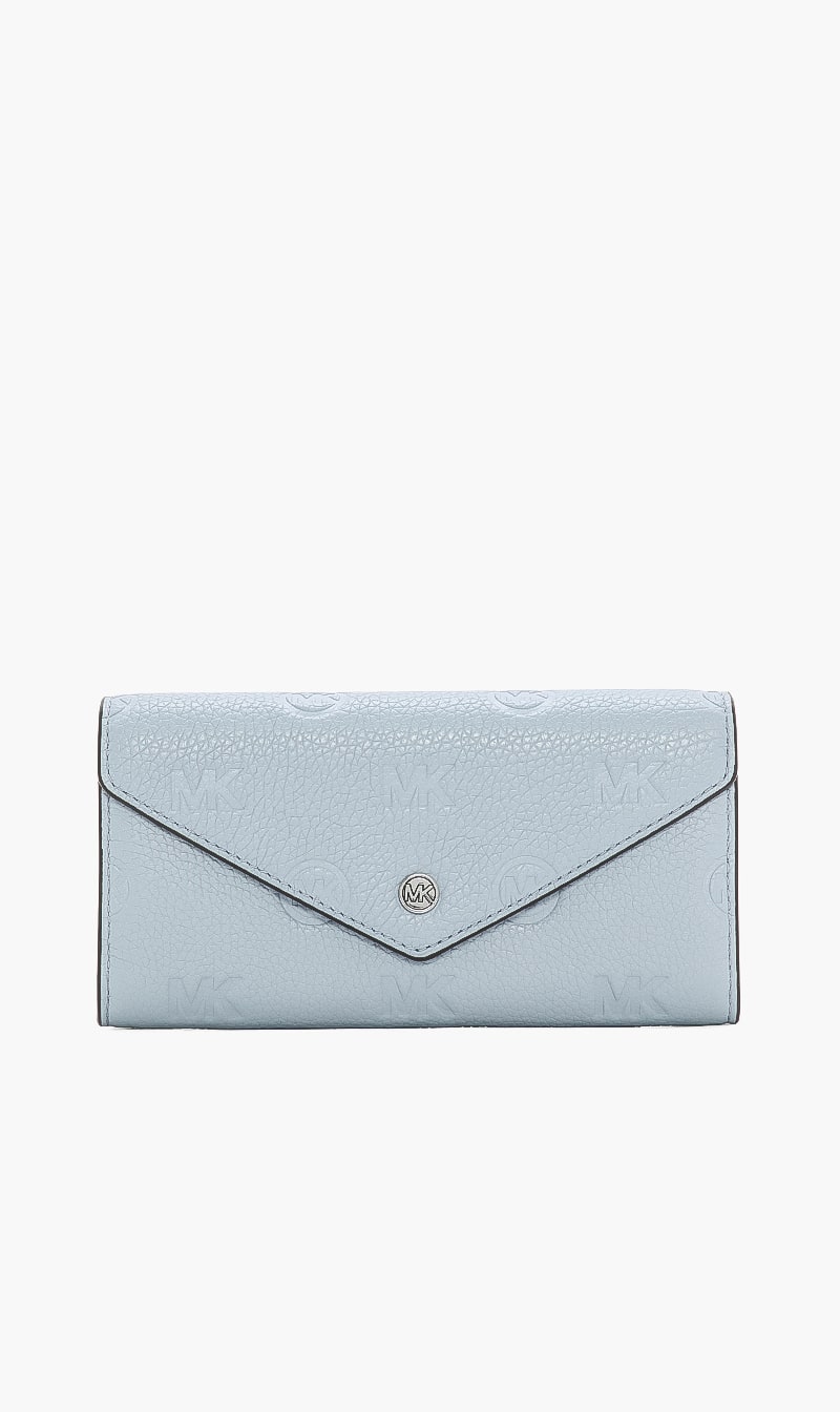 

Michael Kors Blue Jet Set Travel Wallet for Women | The Deal Outlet