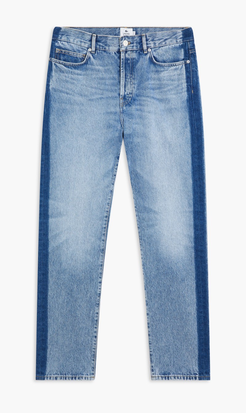 

Belted Zip Closure Jeans, Blue