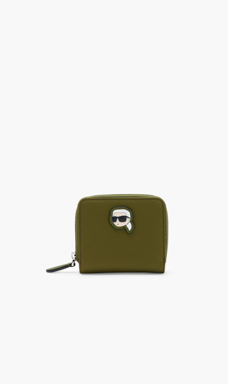 

Karl Lagerfeld Green Kikonik 2 Nylon Sm Zip Wlt for Women | The Deal Outlet