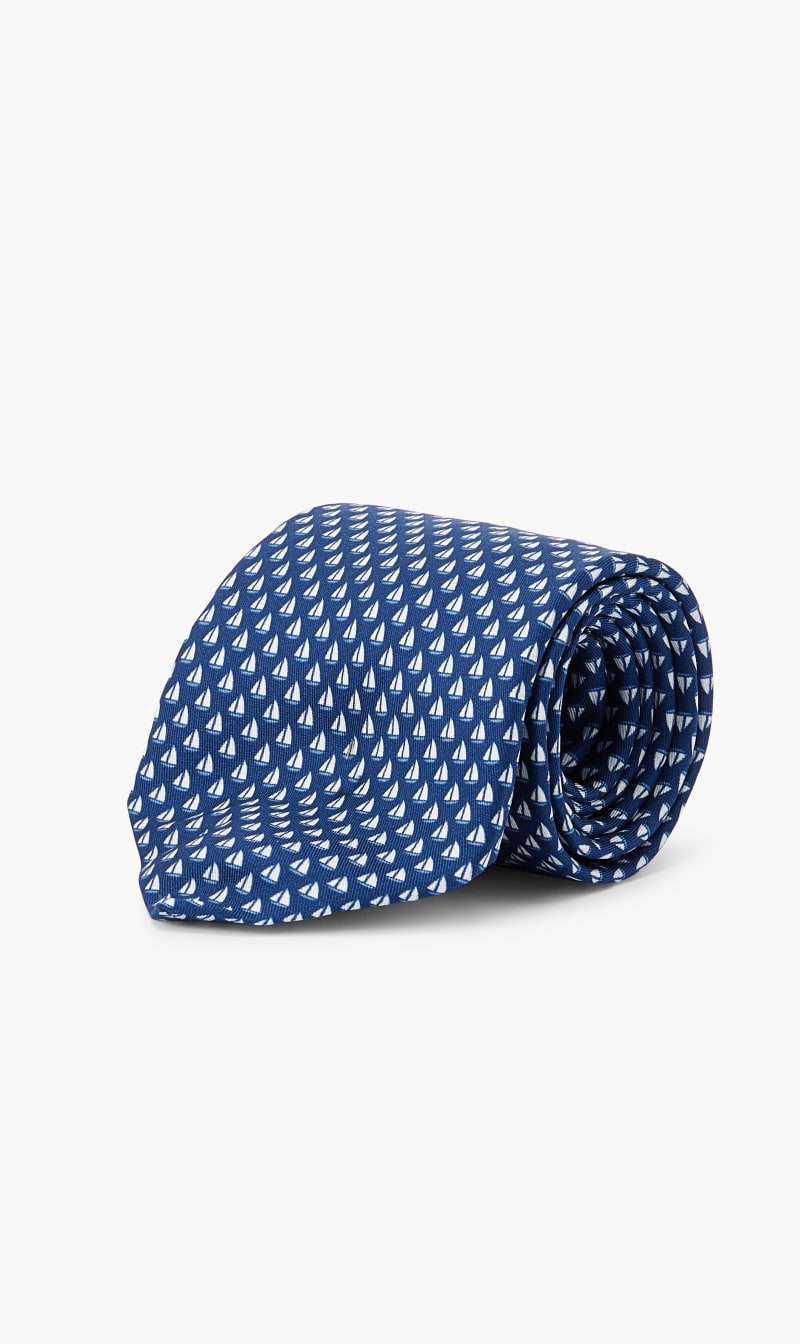 

Hackett London Blue Contemporary Dual Style Tie for Men | The Deal Outlet