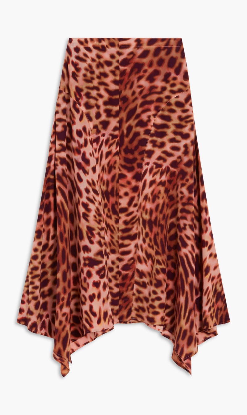 

Stella Mc Cartney Pink Skirt Cheetah Print Silk Cdc for Women | The Deal Outlet