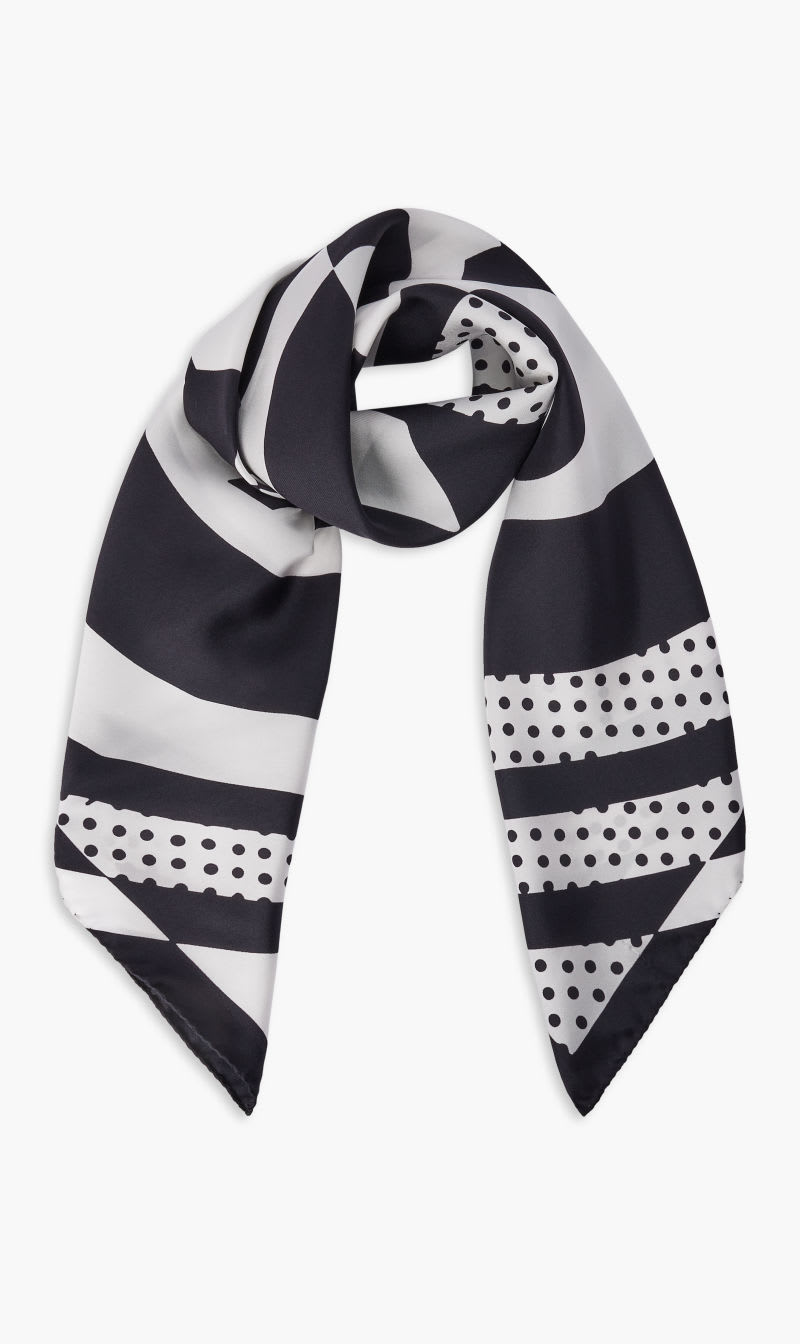 

Karl Lagerfeld Black Kcircle Silk Scarf for Women | The Deal Outlet