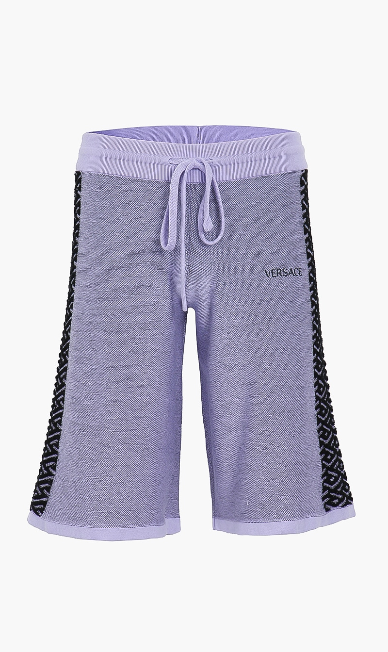 

Knitted Greca Shorts, Purple