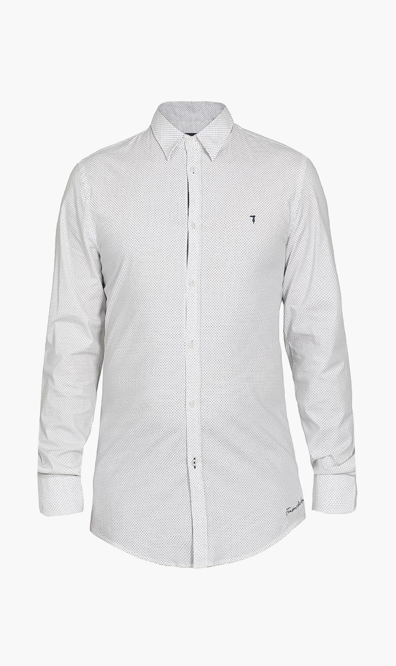 

Slim Fit Trend Collar Shirt, White