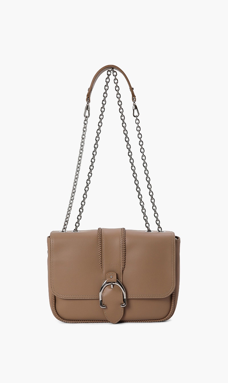 

Longchamp Solid Leather Shoulder Bag