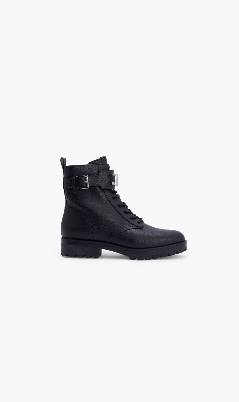 

Michael Kors Black Reed Lace Up Bootie for Women | The Deal Outlet