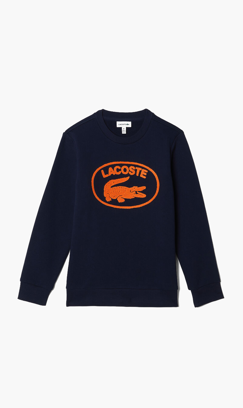 

Lacoste Blue Contrast Branded Colour-block Sweatshirt for Boys | The Deal Outlet