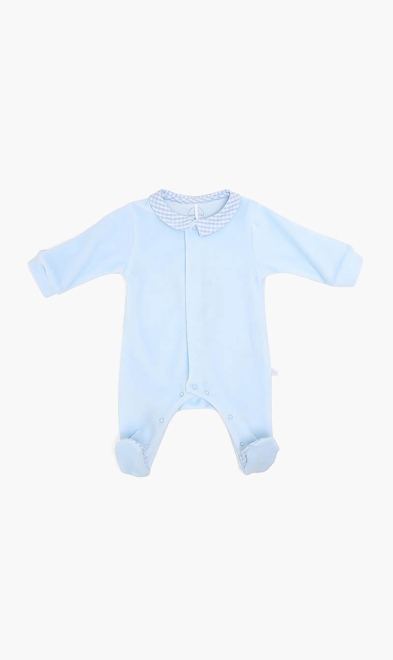 

Laranjinha collared neck onesie | the deal outlet, Blue