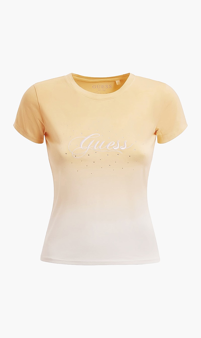 

Guess Yellow Logo Top for Women | The Deal Outlet