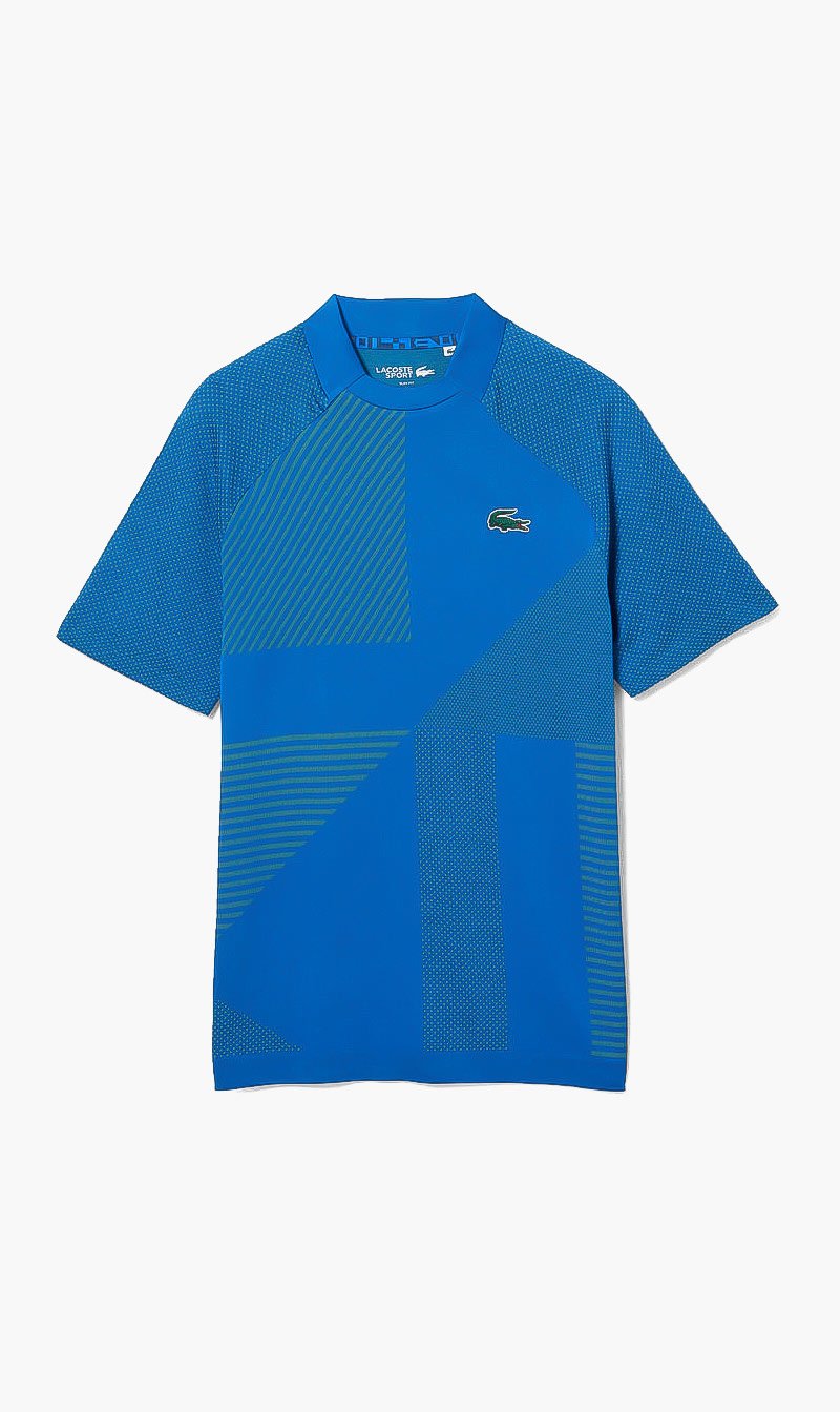 

Lacoste Blue Slim Fit Seamless Tennis Polo Shirt for Men | The Deal Outlet