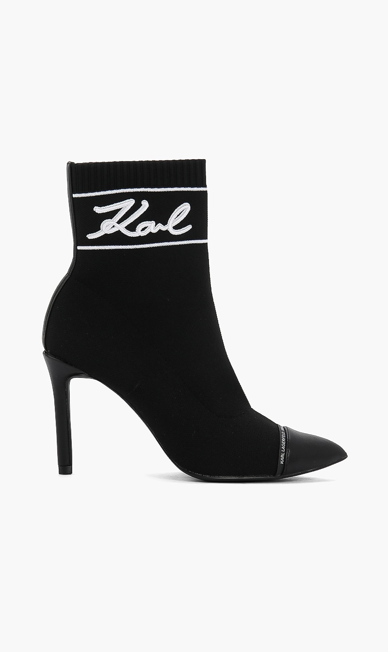 

Karl Lagerfeld Black Signia Ankle Boot for Women | The Deal Outlet