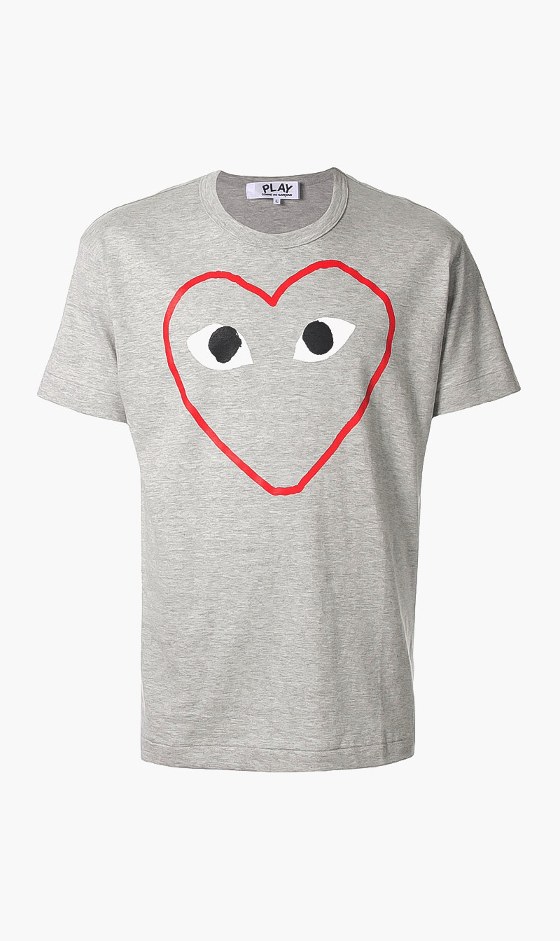 

Oversized Heart Cotton T-shirt, Grey