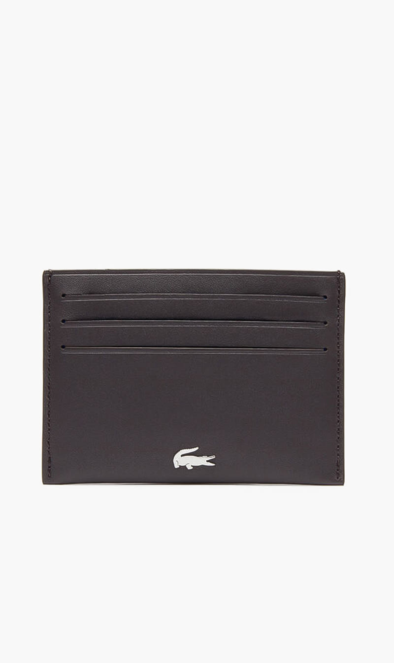 

Lacoste Black Leather Card Holder for Men | The Deal Outlet