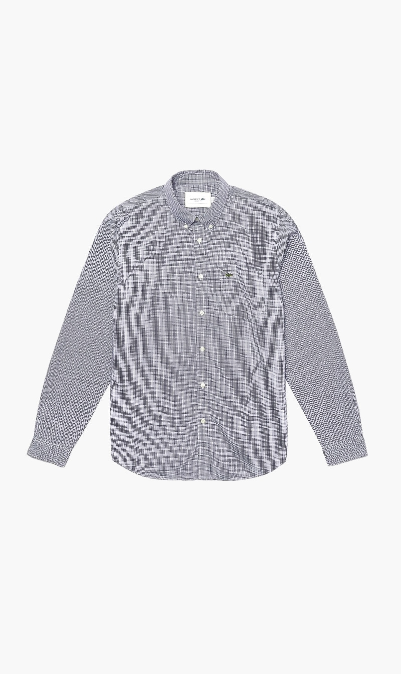 

Lacoste stripes collared shirt | the deal outlet, Blue