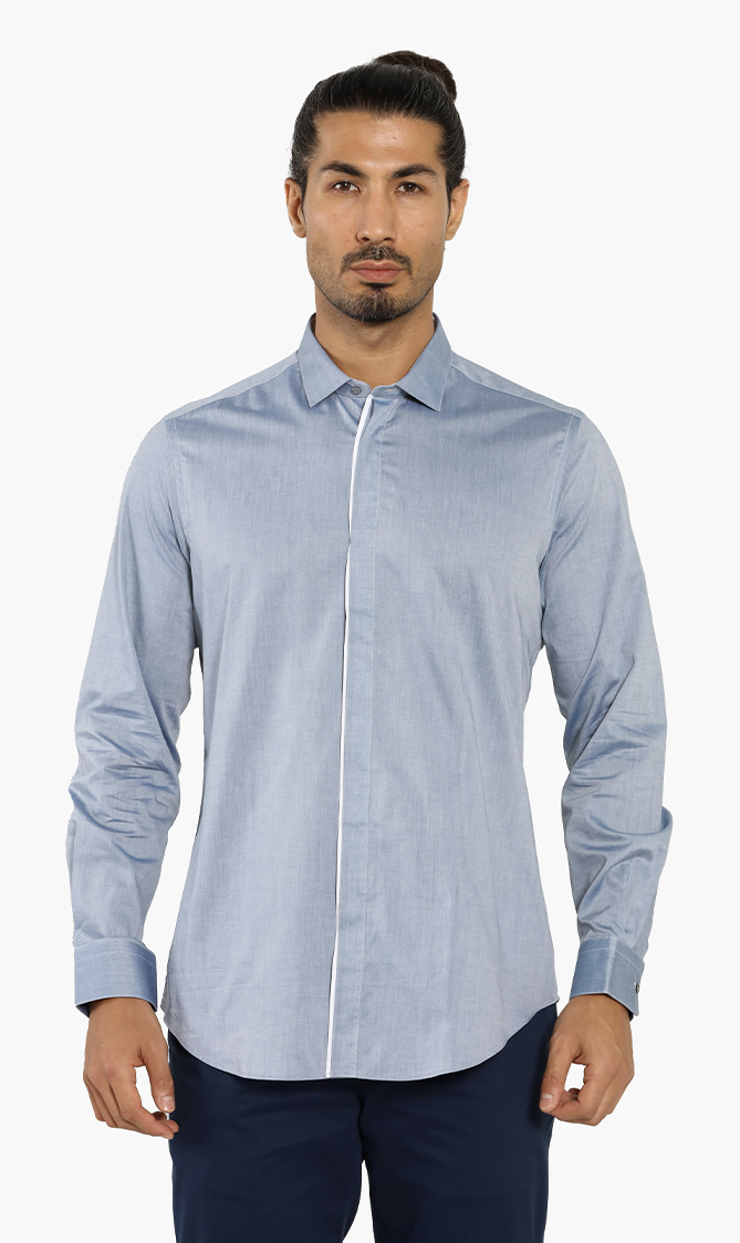 

Pal Zileri Contrast Trim Long Sleeves Shirt