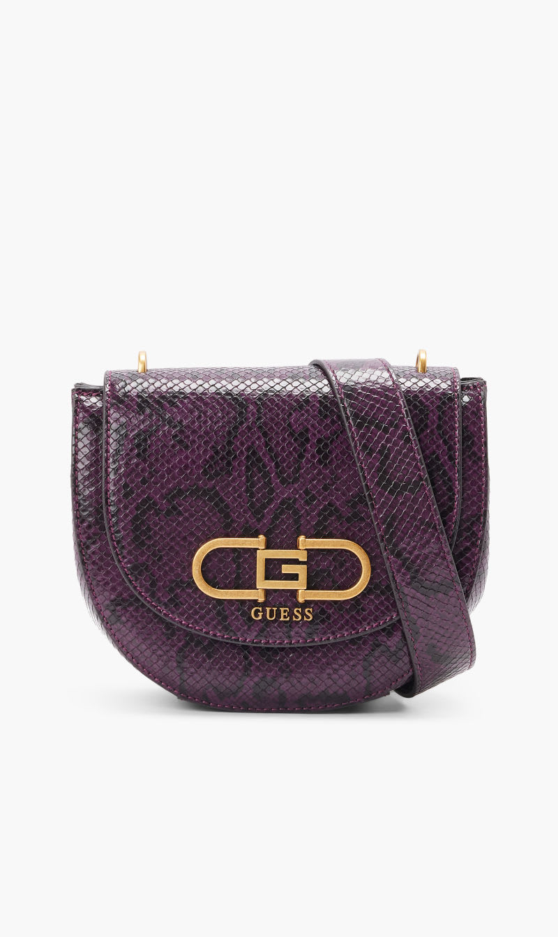 

Guess Purple Fleet Mini Saddle Crossbody for Women | The Deal Outlet