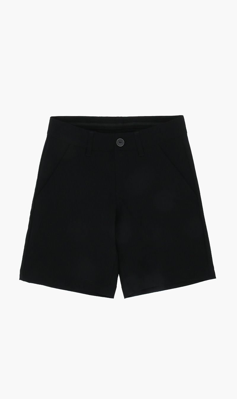 

Solid Belted Shorts, Black