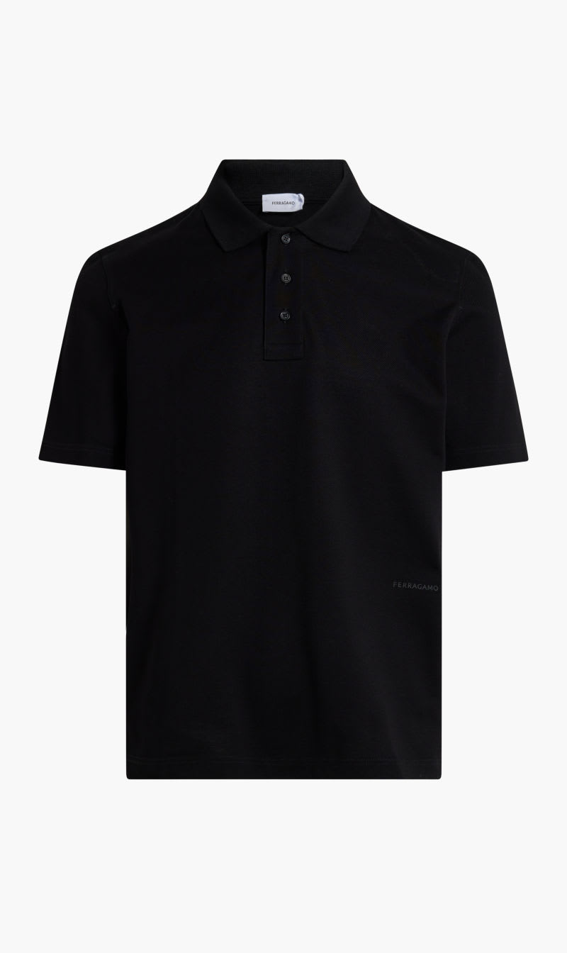 

Salvatore Ferragamo Black Piquet Jersey Short Sleeves Polo for Men | The Deal Outlet