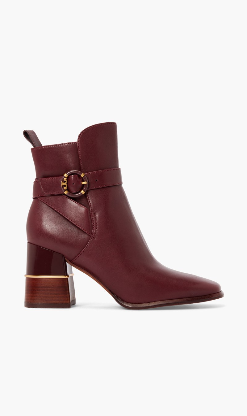 

Tory burch multi logo buckle boot | the deal outlet, Red