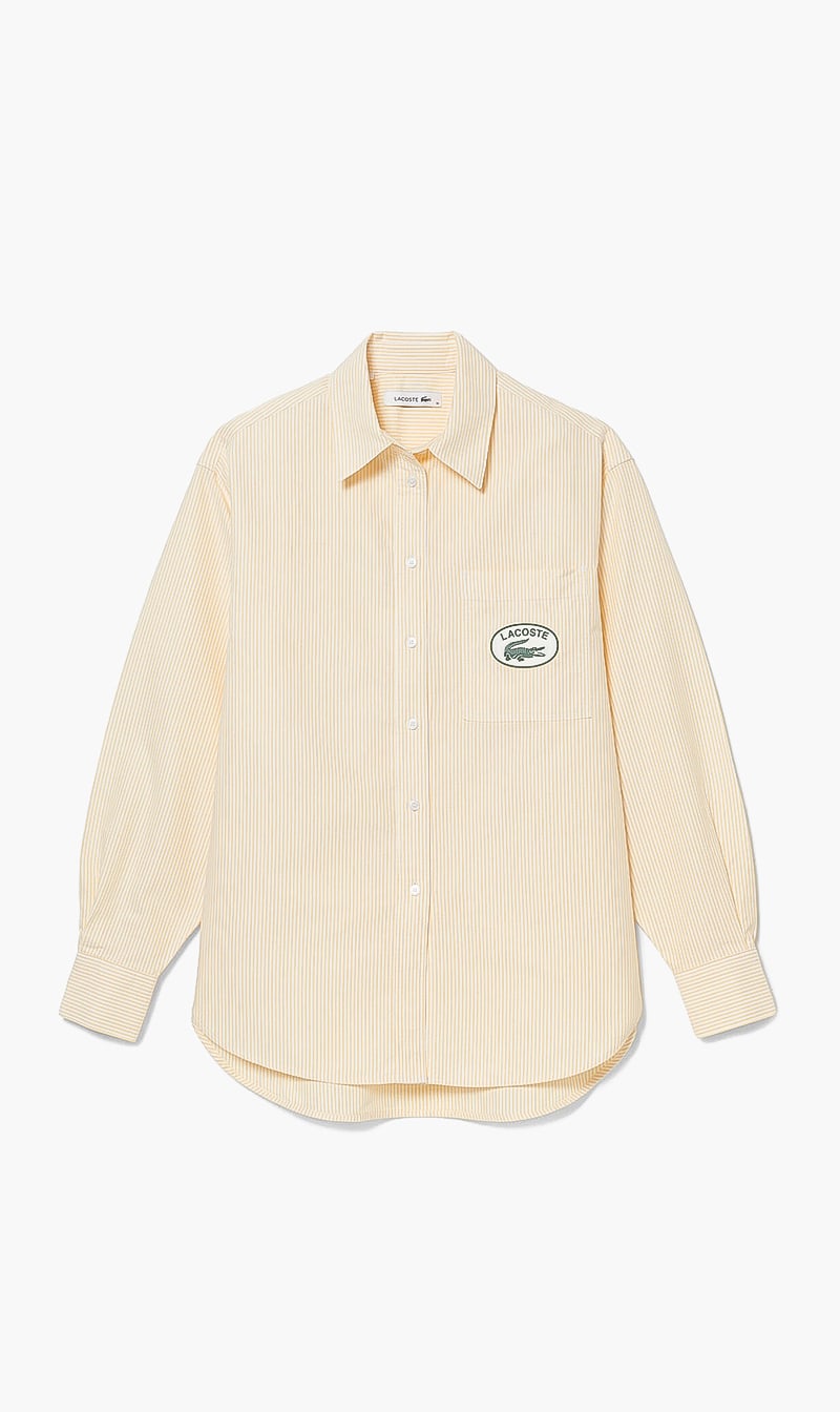 

Lacoste Yellow Stripes Logo Shirt for Women | The Deal Outlet