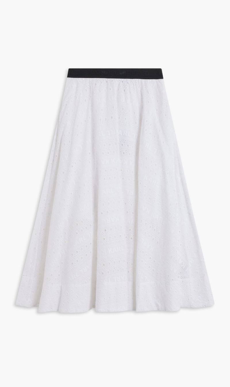 

Karl Lagerfeld White Embroidery Skirt for Women | The Deal Outlet