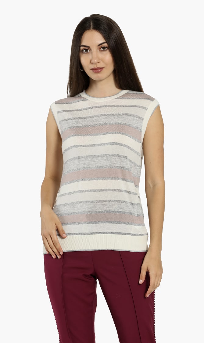 

Ted Baker Julonia Sleeveless Knitted Stripes Sweater