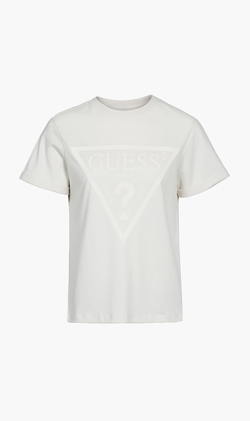 

Guess Beige Crew Neck Tshirt for Women | The Deal Outlet