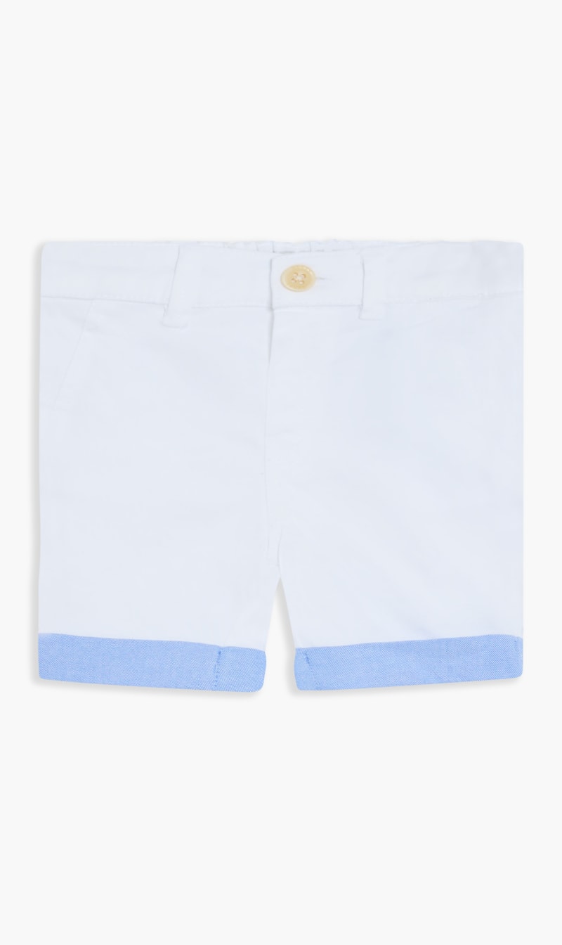 

Guess White Sateen Chino Shorts for Boys | The Deal Outlet