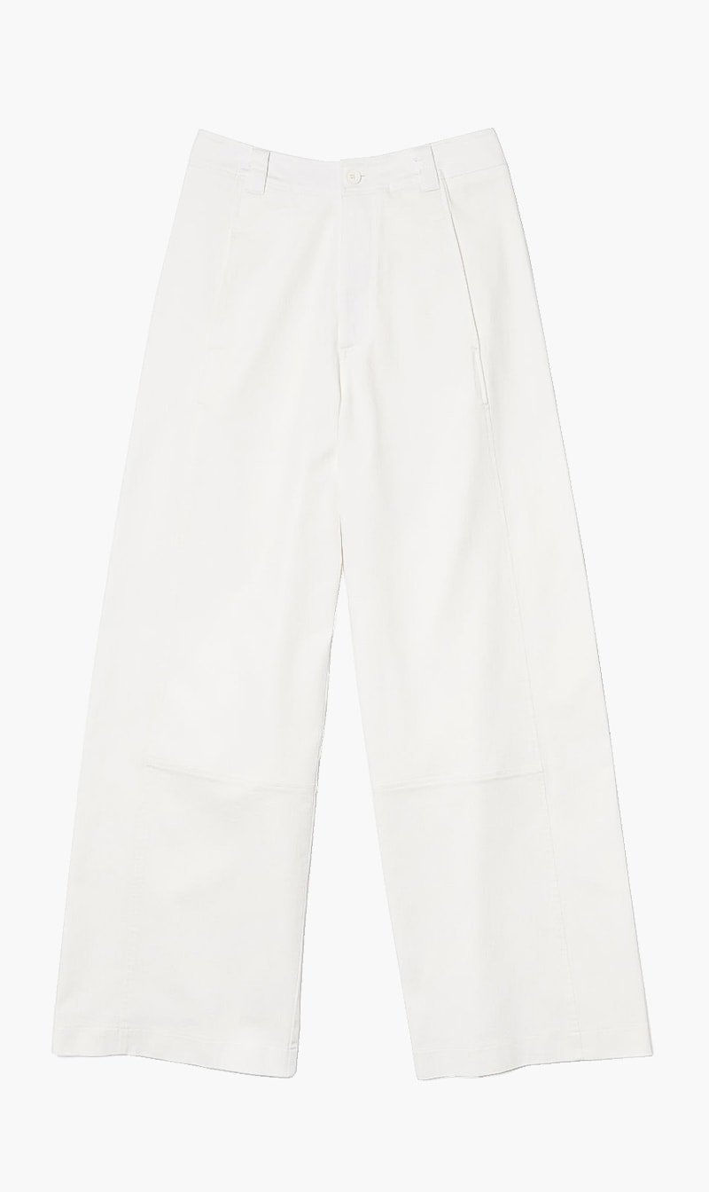 

Cotton Gabardine Pants, White