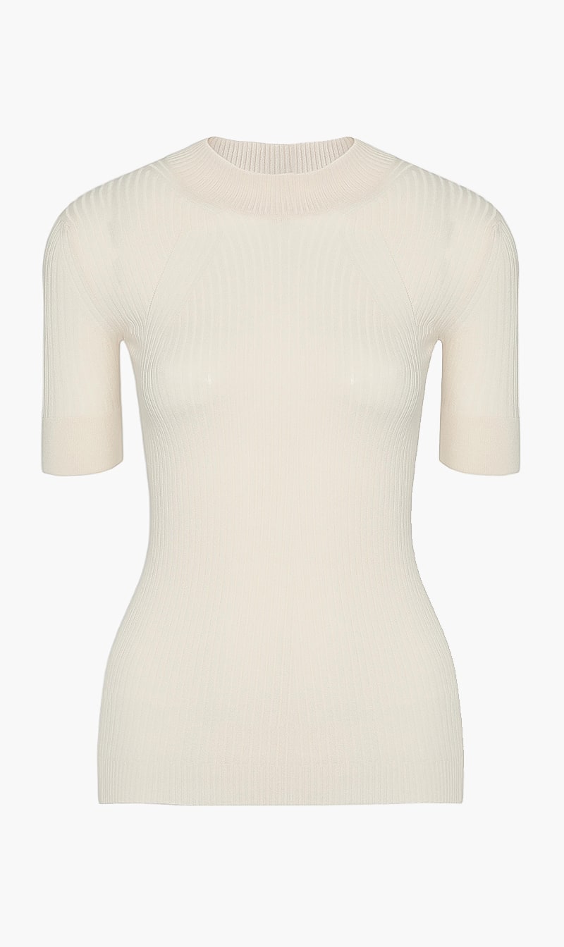 

Stella Mc Cartney Beige Sensual Stretch Short Sleeve Top for Women | The Deal Outlet