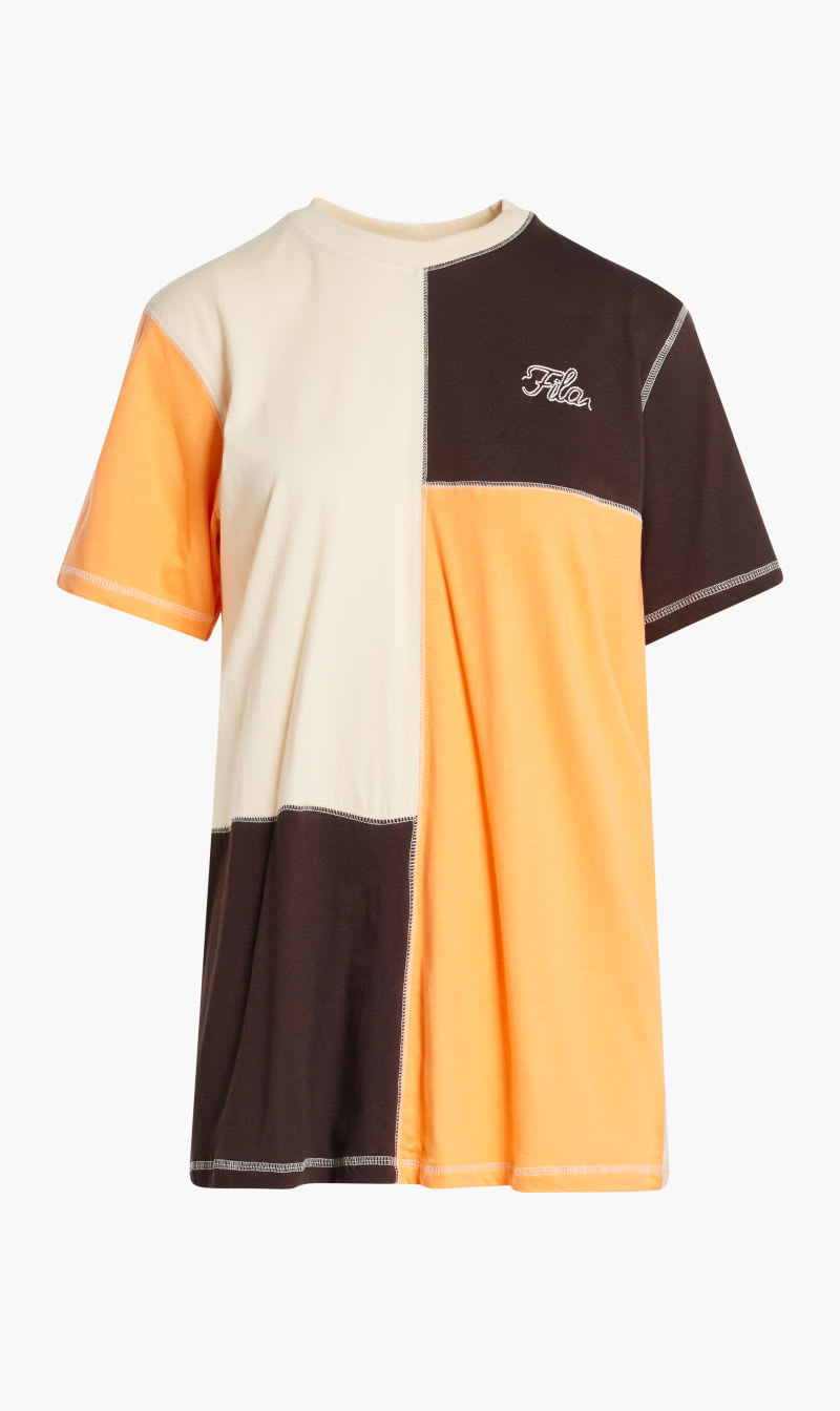 

Fila Orange Aderci Patchwork Tee for Women | The Deal Outlet