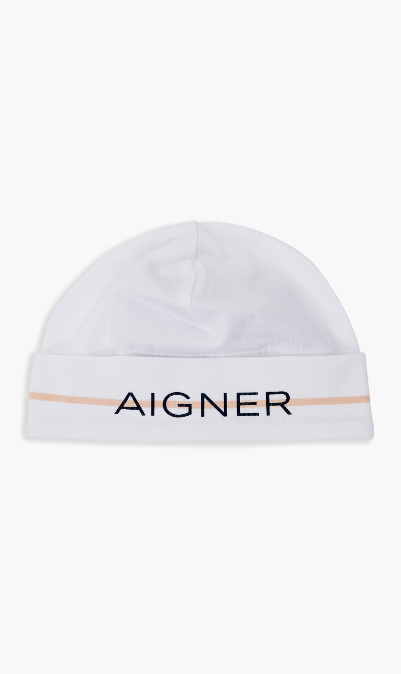 

Aigner White Cap, Pima Cotton With Stretch, Print | The Deal Outlet