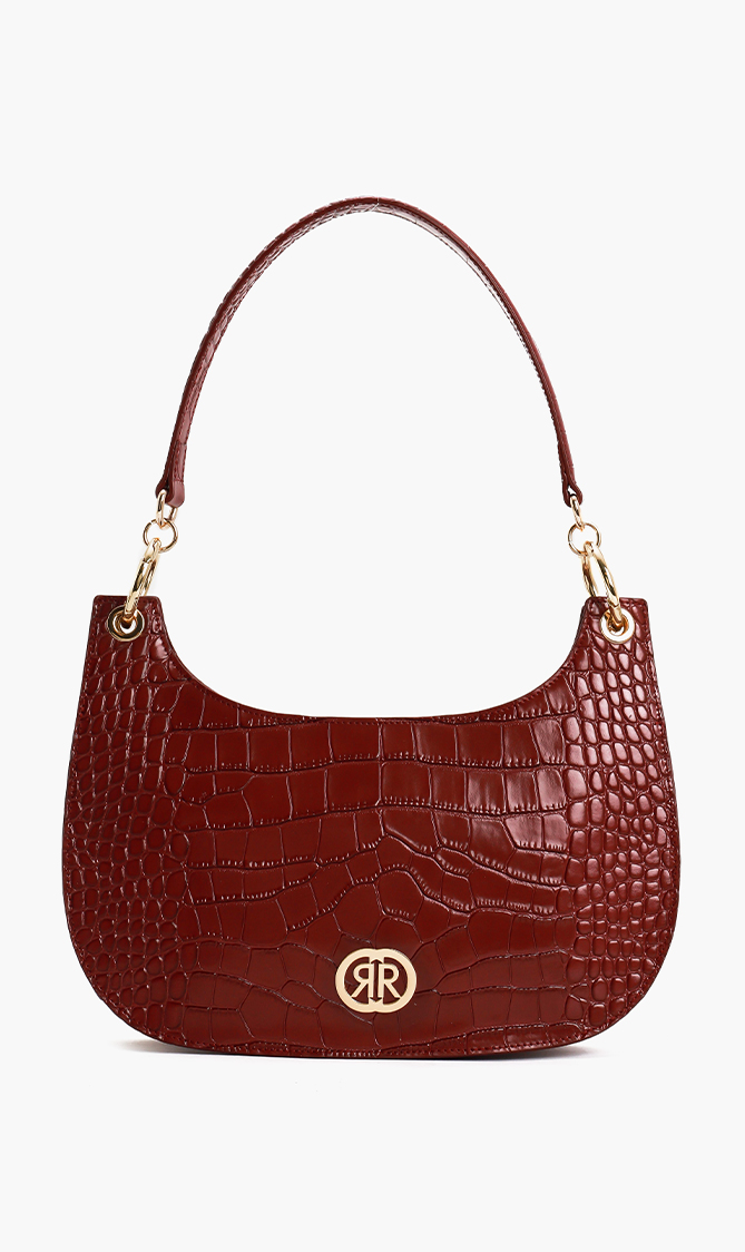 

Cerrutis Crocodile Skin Leather Hobo Bag