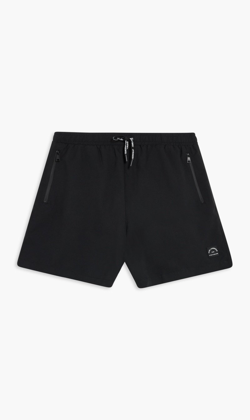 

Karl Lagerfeld Black Tonal Med Boardshorts for Men | The Deal Outlet