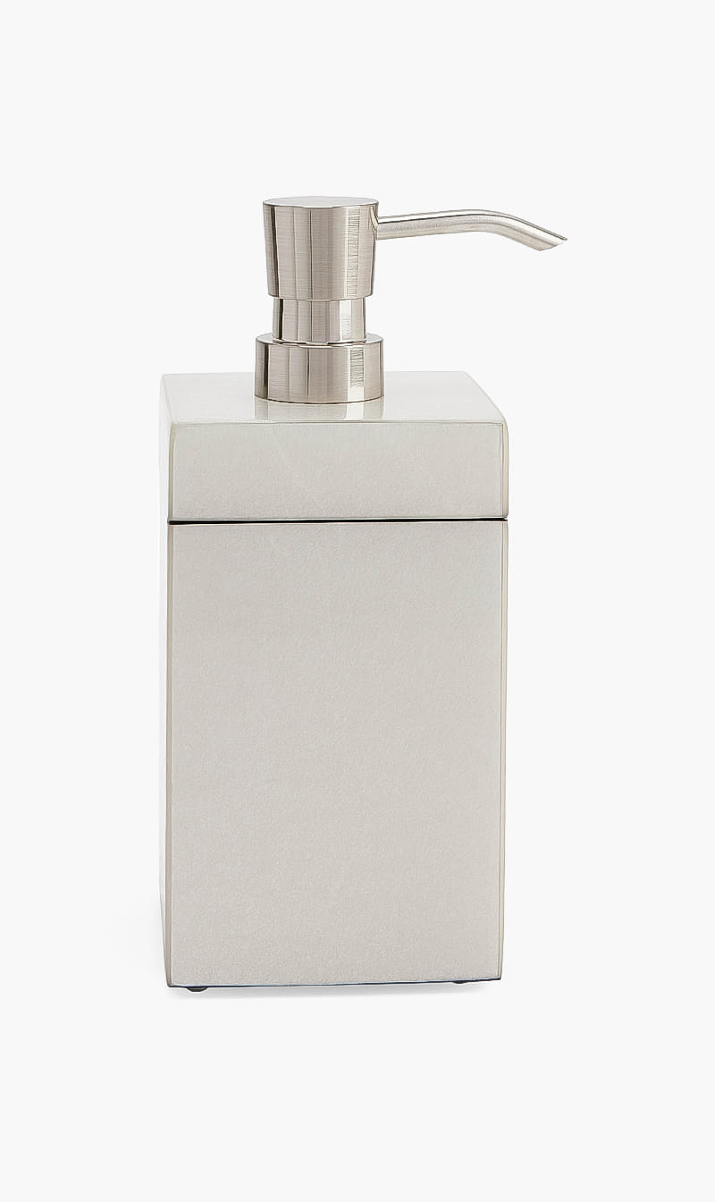 

Pacific Connections White Shimmering Soap Dispenser | The Deal Outlet