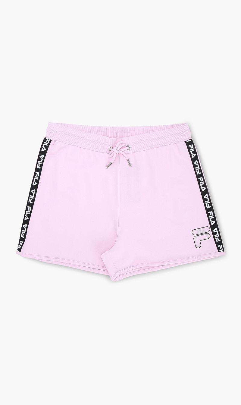 

Fila Pink Signature Logo Panel Shorts for Women | The Deal Outlet