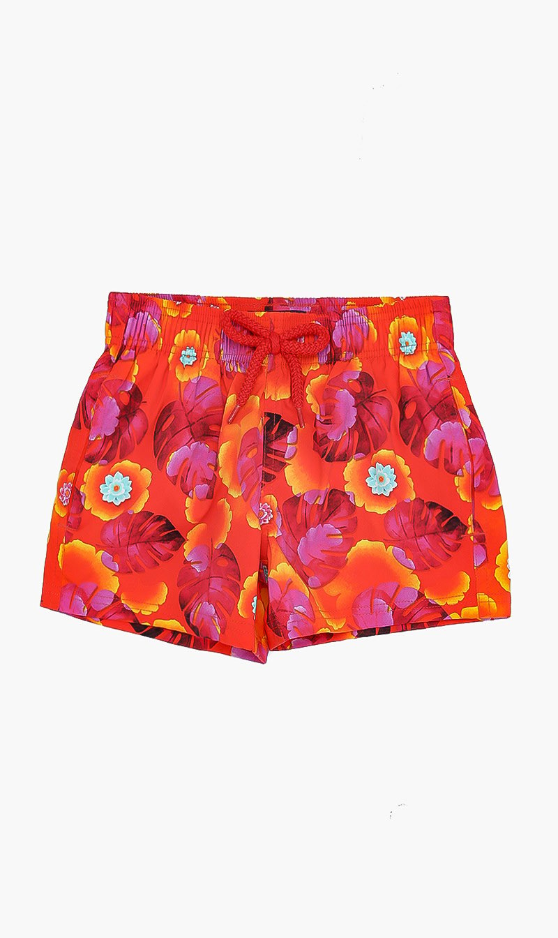 

Vilebrequin Orange Floral Print Shorts for Boys | The Deal Outlet