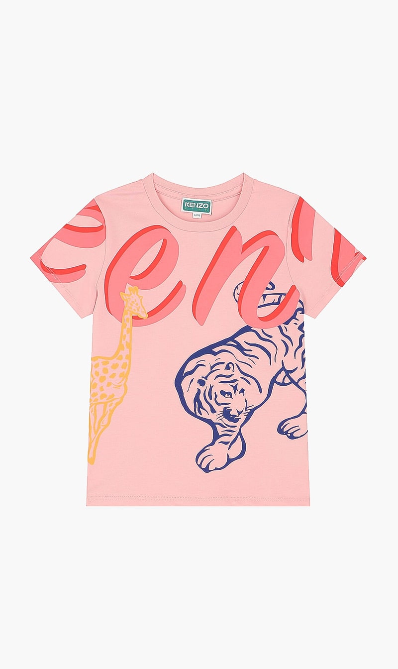 

Printed Tiger Logo Tshirt, Pink