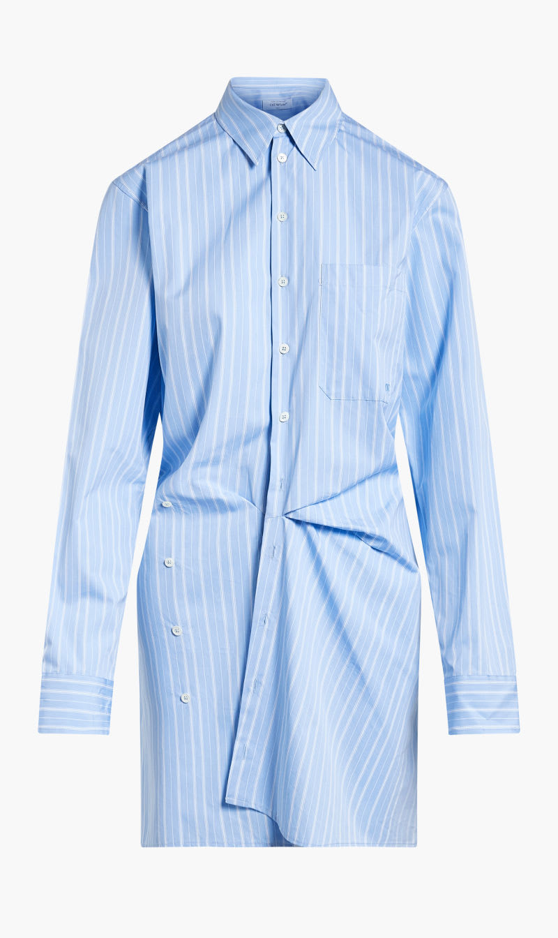 

Off-white Blue Stripe Poplin Twist Shirt Dre Light Blue for Women | The Deal Outlet