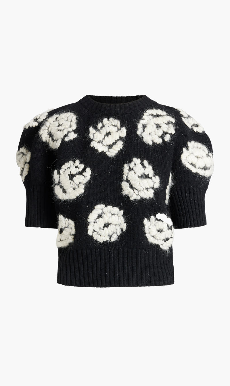 

Tory Burch Black Rose-embroidered Sweater for Women | The Deal Outlet