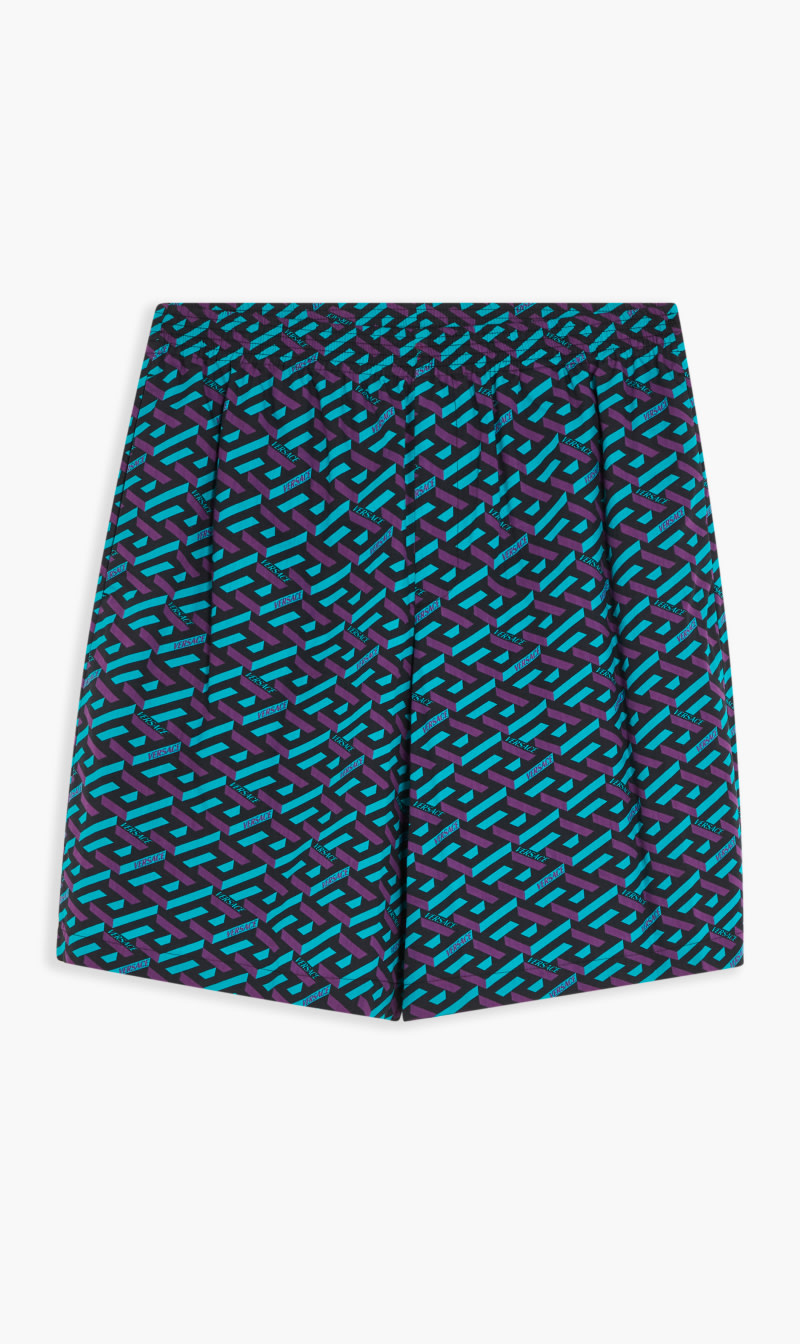 

Versace Multi-color Shorts Ctn Voile Ao Greca for Men | The Deal Outlet