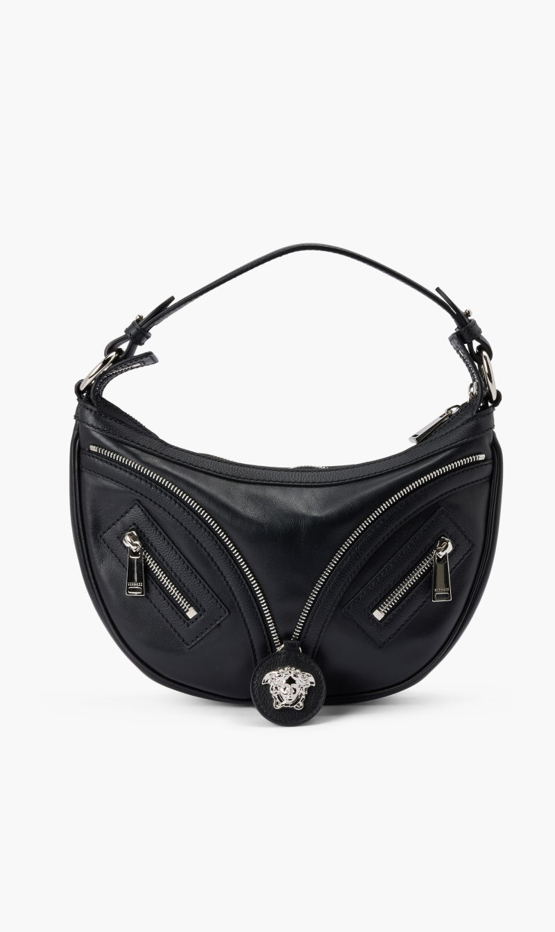 

Versace Black Bag Medusa Biker Small Hobo Calf for Women | The Deal Outlet