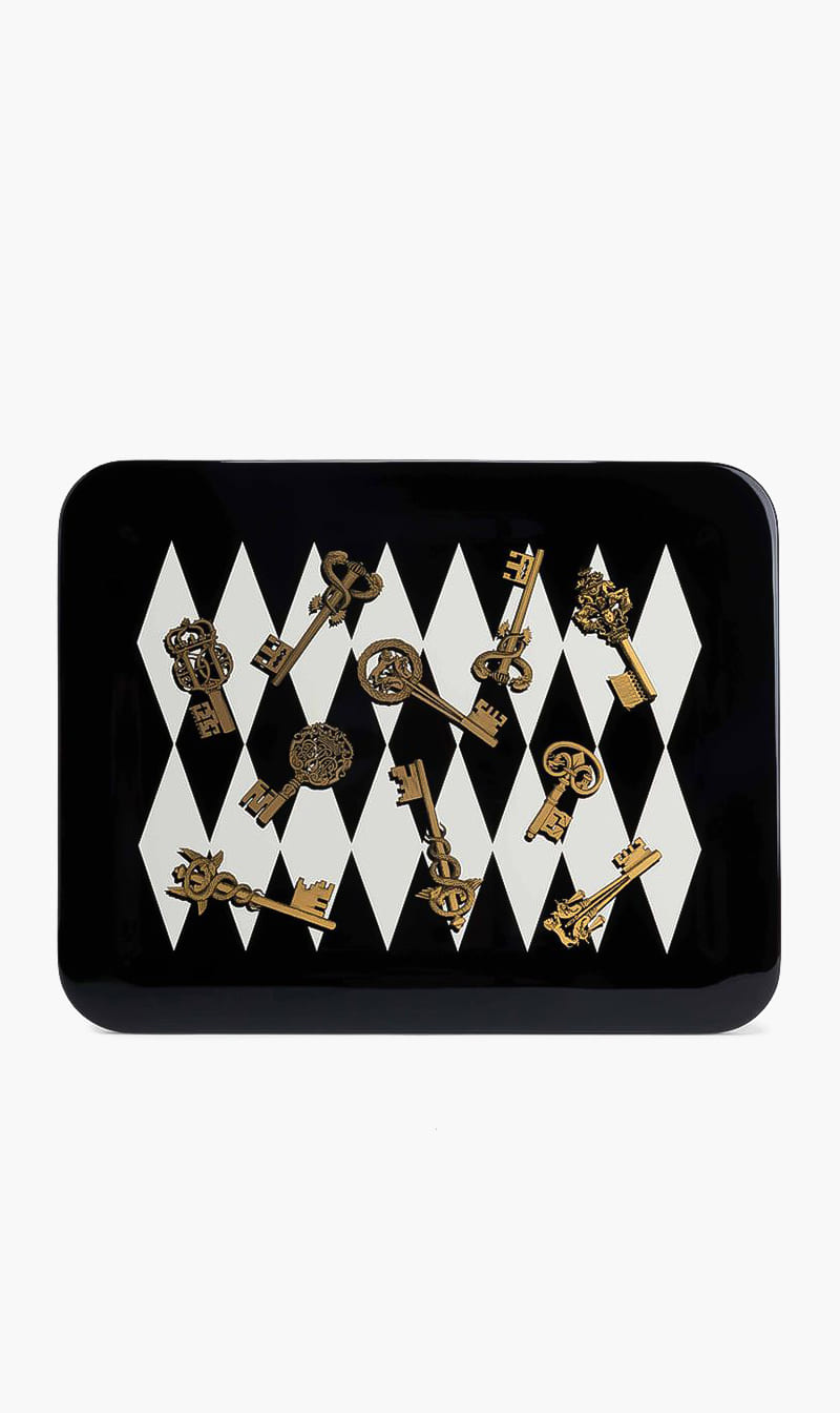 

Fornasetti Multi-color Chiavi Oro E Rombi Tray | The Deal Outlet